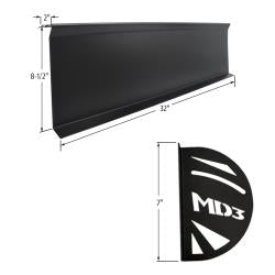 MD3 Plastic 8" Right Side Spoiler Kit (White)