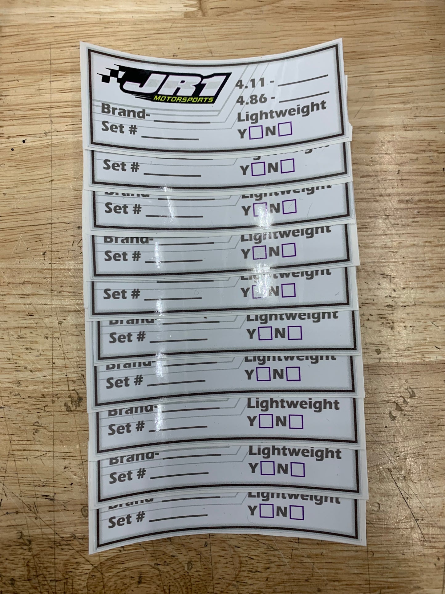 Quick Change Gear Tote Labels