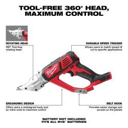 Milwaukee M18 18 Gauge Double Cut Shear (Tool Only)