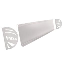MD3 Plastic 8" Right Side Spoiler Kit (White)