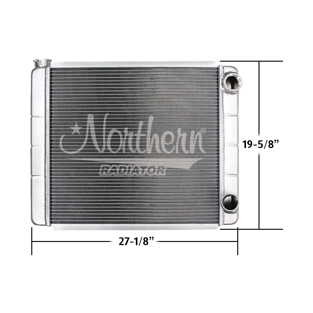 Northern Double Pass GM Radiator - Threaded Inlet