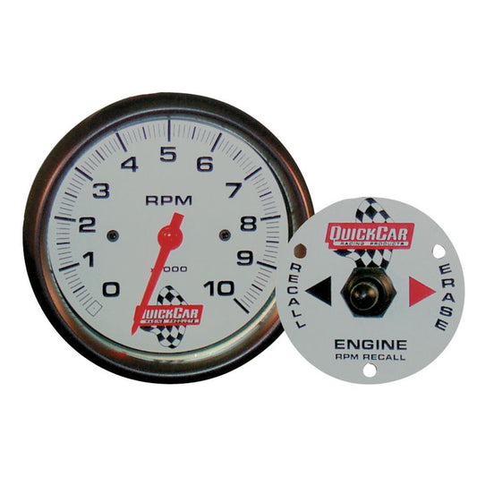 QuickCar 3-3/8" Tach w/ Remote Recall