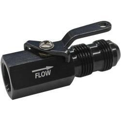 Fragola Aluminum Fuel Shutoff Valve - 1/2" FPT x #10 Male (Black)