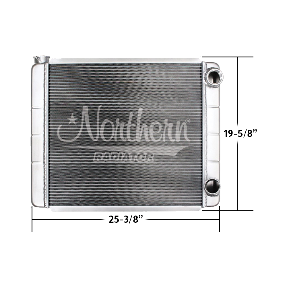 Northern Double Pass GM Radiator - Threaded Inlet