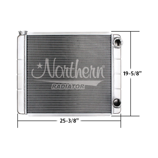 Northern Double Pass GM Radiator - Threaded Inlet