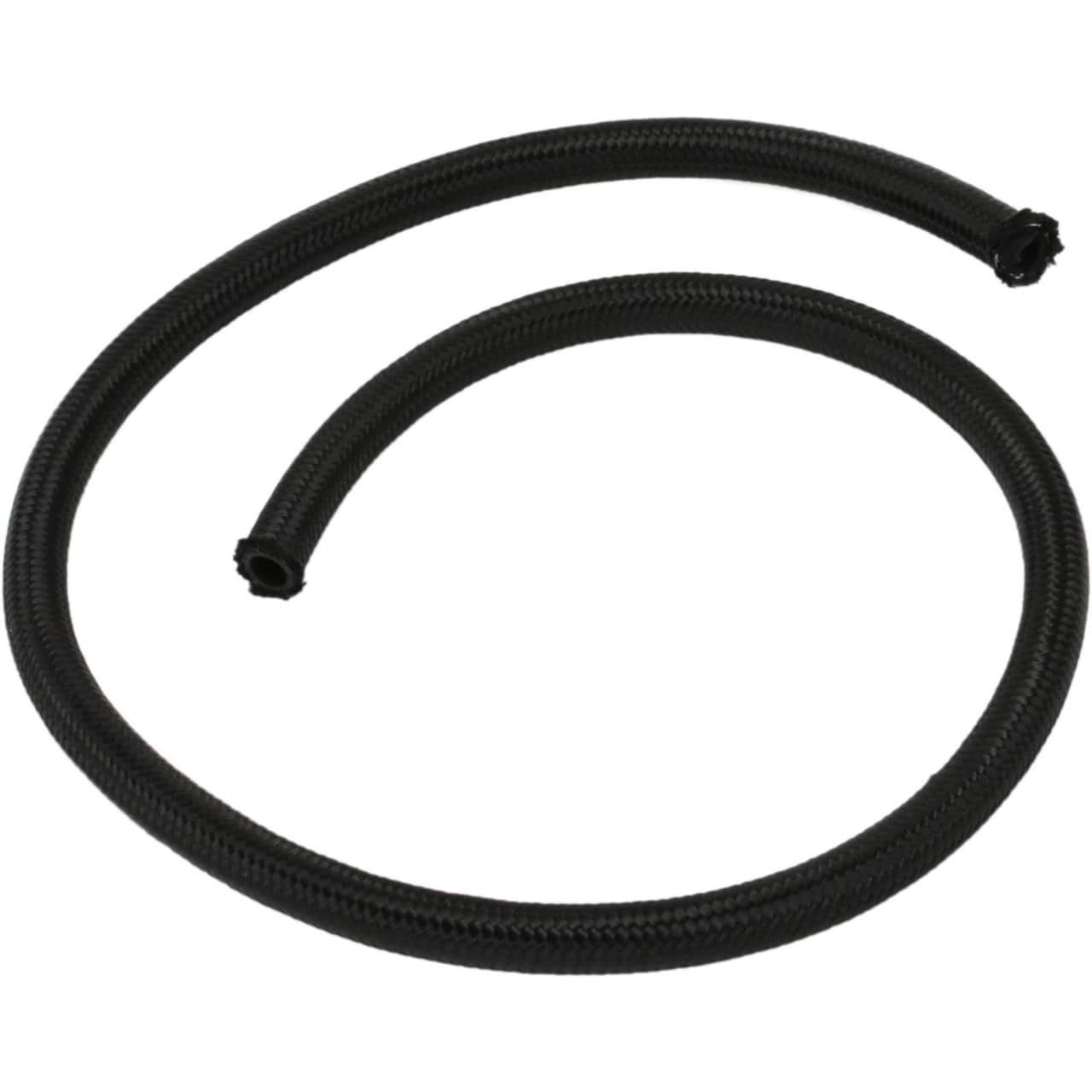 Fragola Premium Black Nylon Braided Rubber Hose