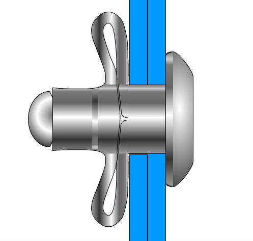 JR1 3/16” Tri-Fold Rivets