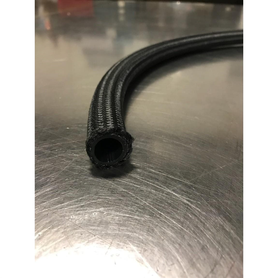 Fragola Premium Black Nylon Braided Rubber Hose
