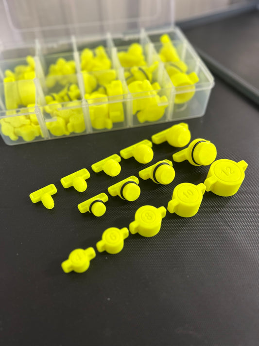 JR1 77 Piece AN Fitting Plug & Cap Kit